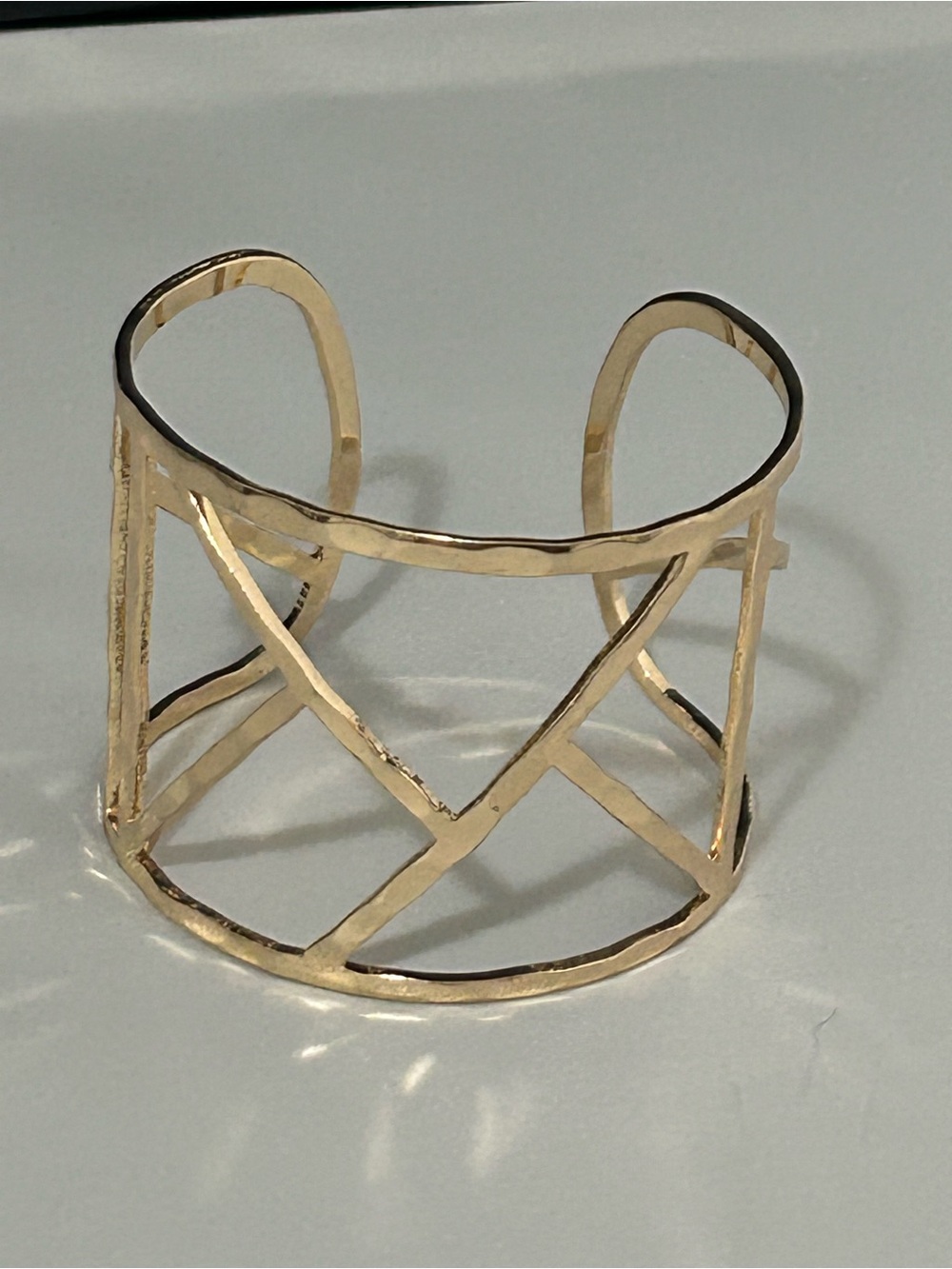 GoldTone Geometric Open Cuff Bracelet